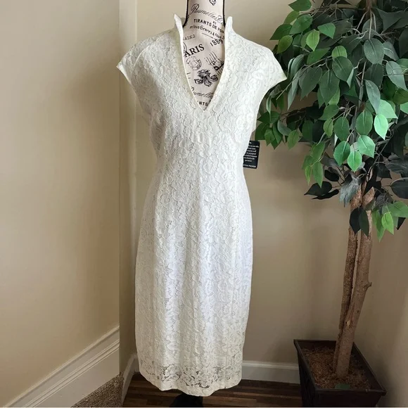tulle lace dress Surreal Lace-Up Back Tulle Midi Dress Butter
